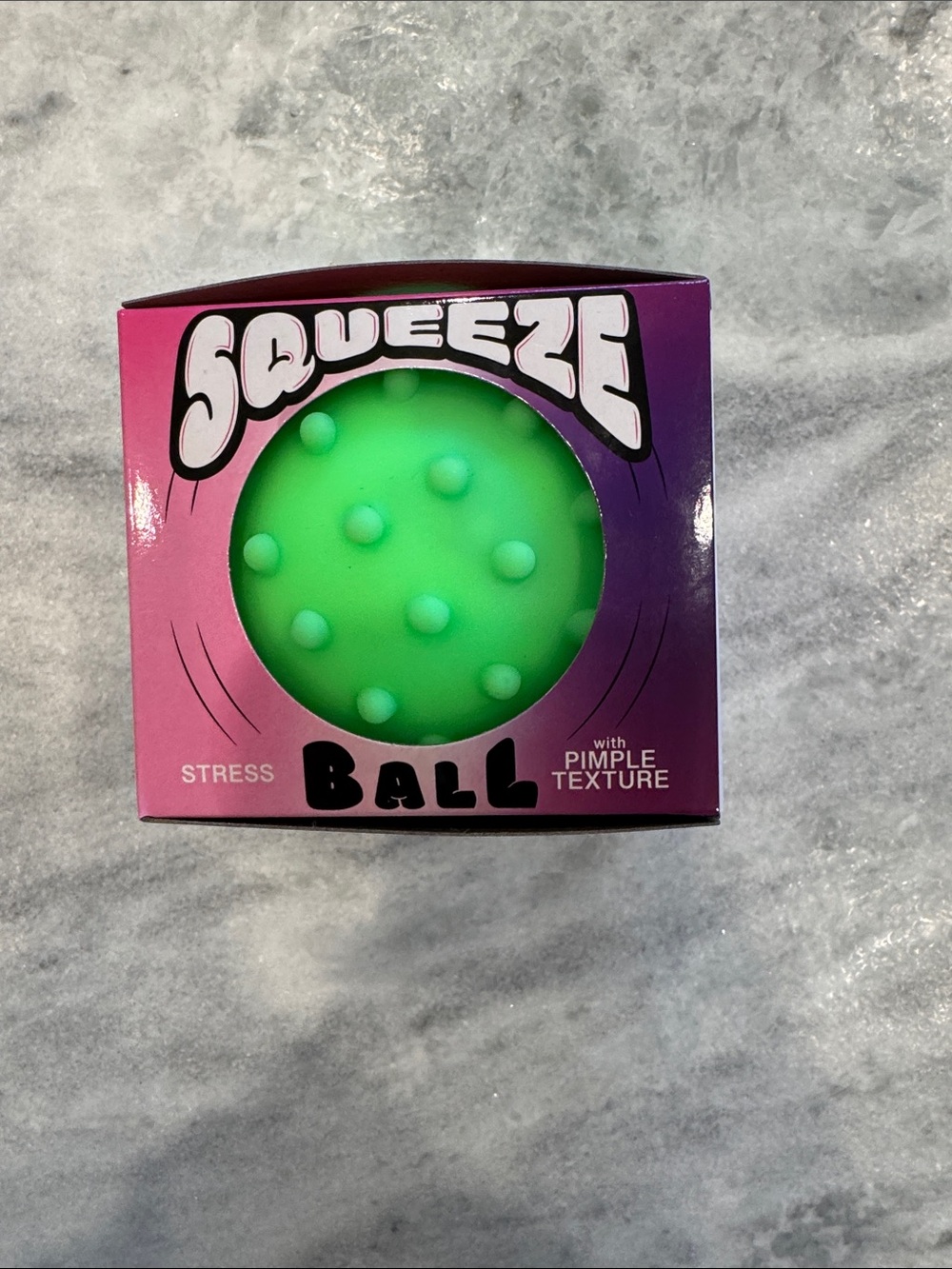 Squeeze Neon Green Pimple-Texture Stress Ball